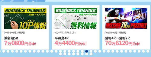 競艇トライアングルの実績
