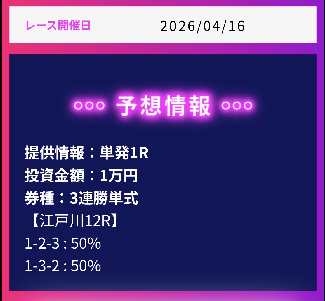 2026年4月16日　競艇ワークアウト　無料予想　ボートレース　競艇