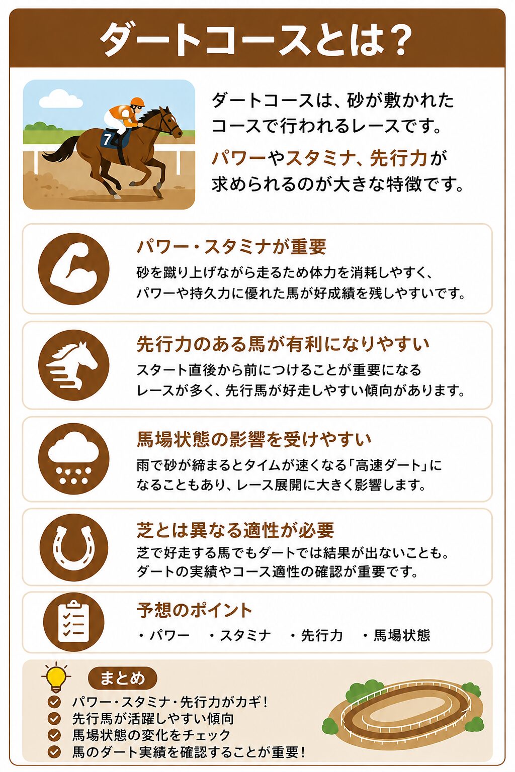 競馬　ダート　ダートコース　特徴