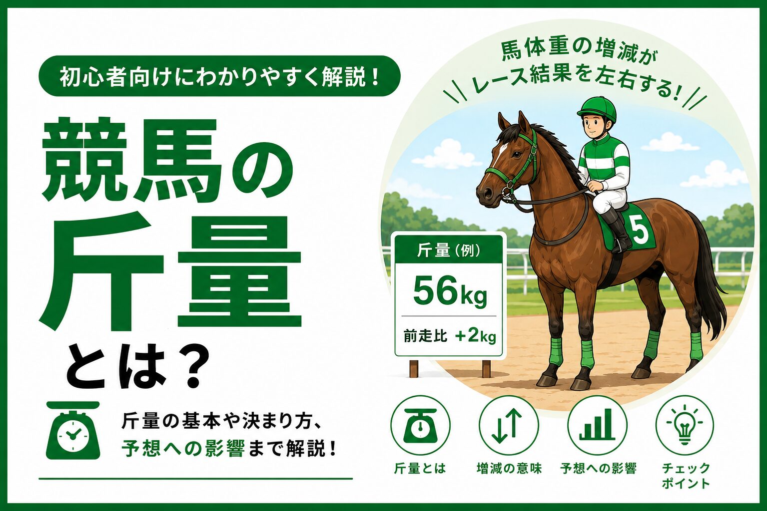 競馬の「斤量」とは?レース結果にも影響する重要ポイントを解説