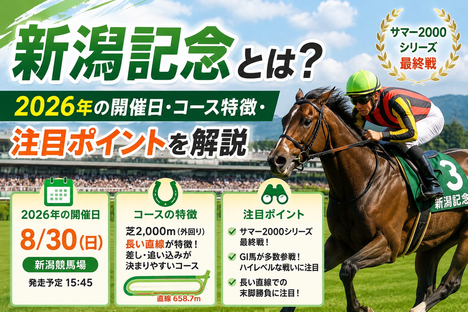 新潟記念とは？2026年の開催日・コース特徴・注目ポイントを解説