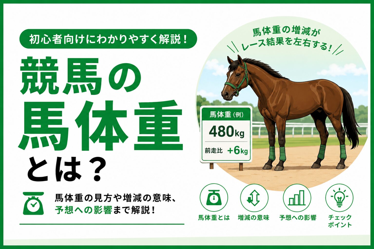 競馬の馬体重とは?増減の意味や予想での見方を解説