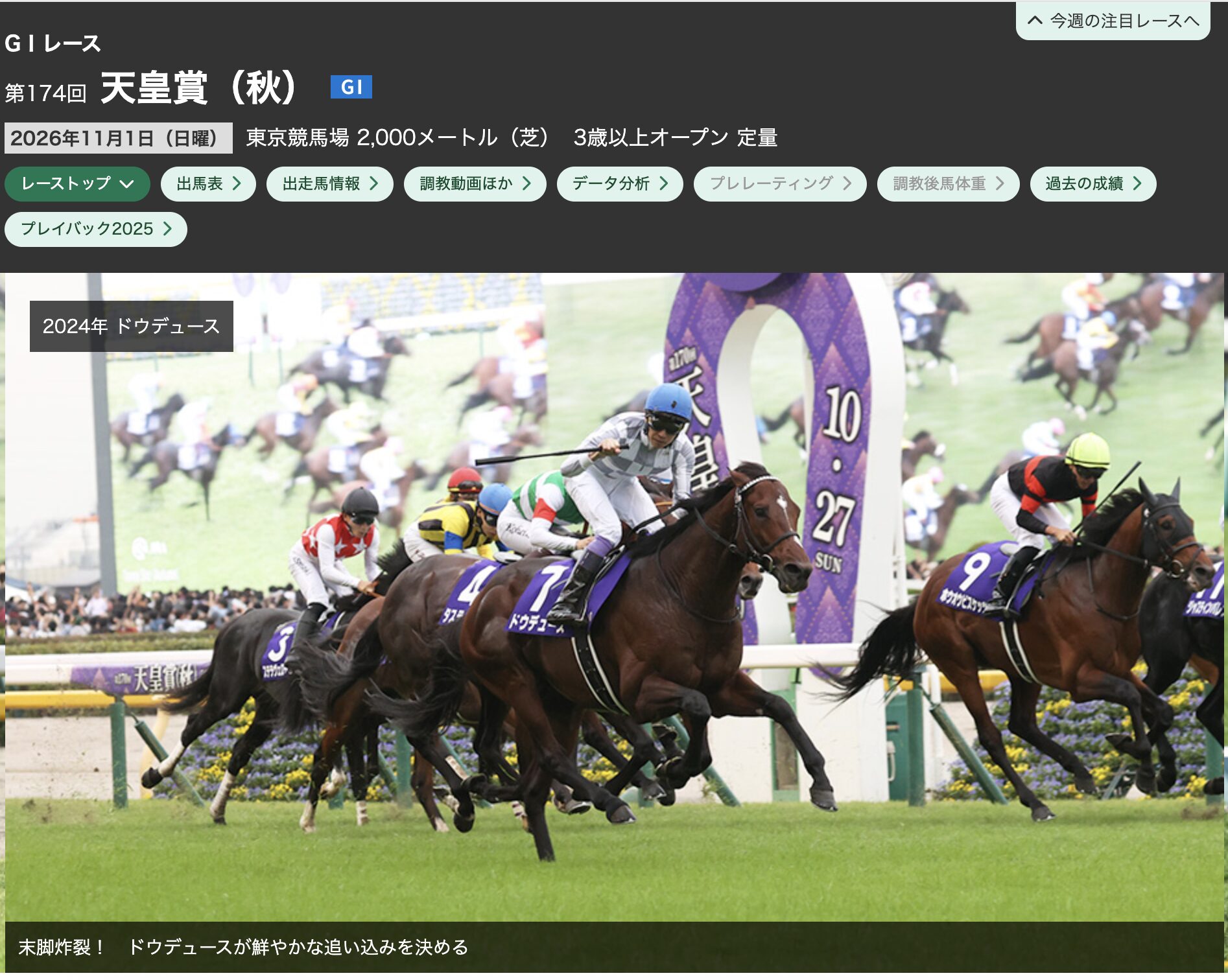 競馬　秋競馬　天皇賞・秋　天皇賞　重賞レース　G1