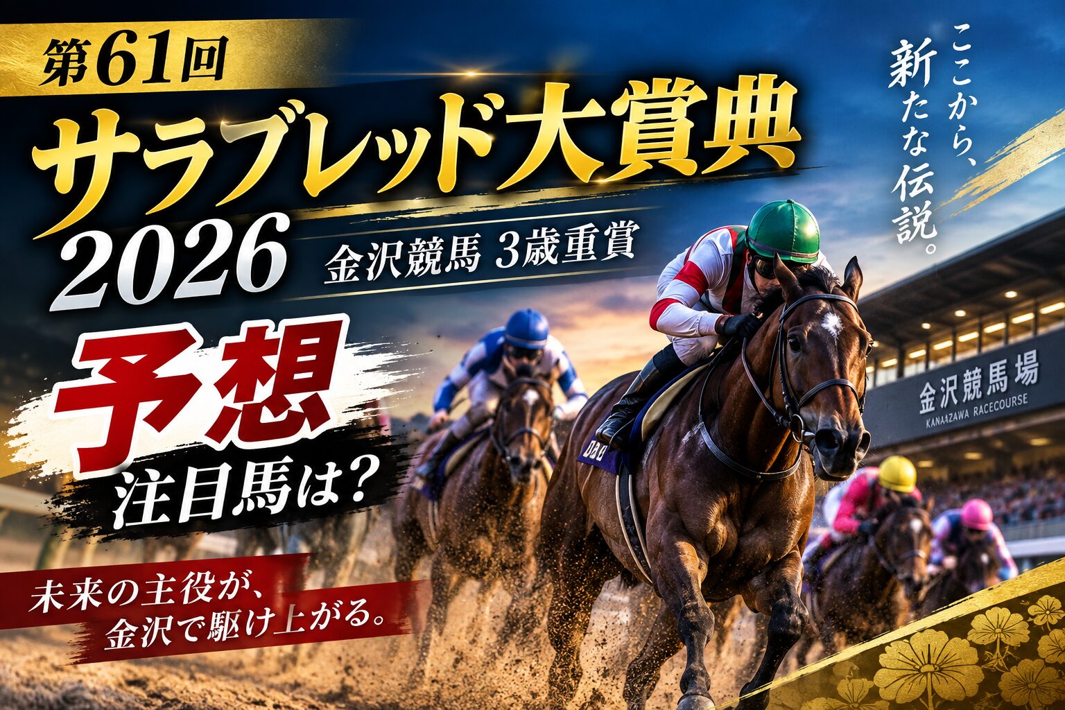 第61回サラブレッド大賞典2026予想｜金沢競馬3歳重賞の注目馬は？