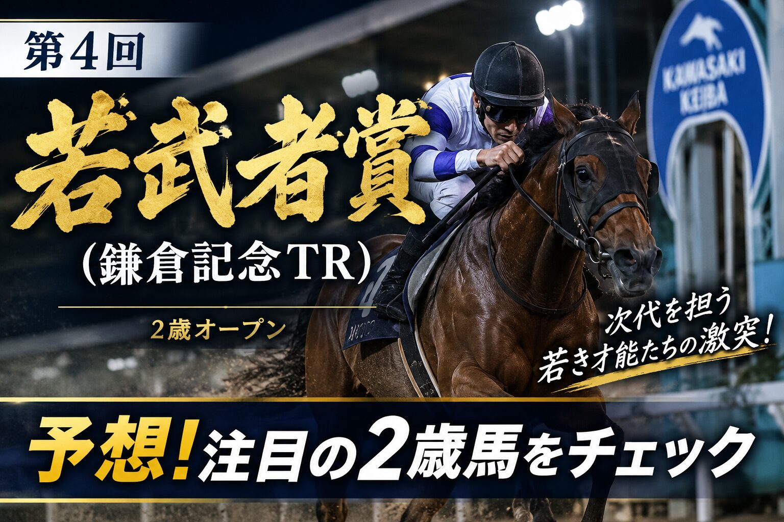 第4回若武者賞（鎌倉記念TR）の予想！注目の2歳馬をチェック