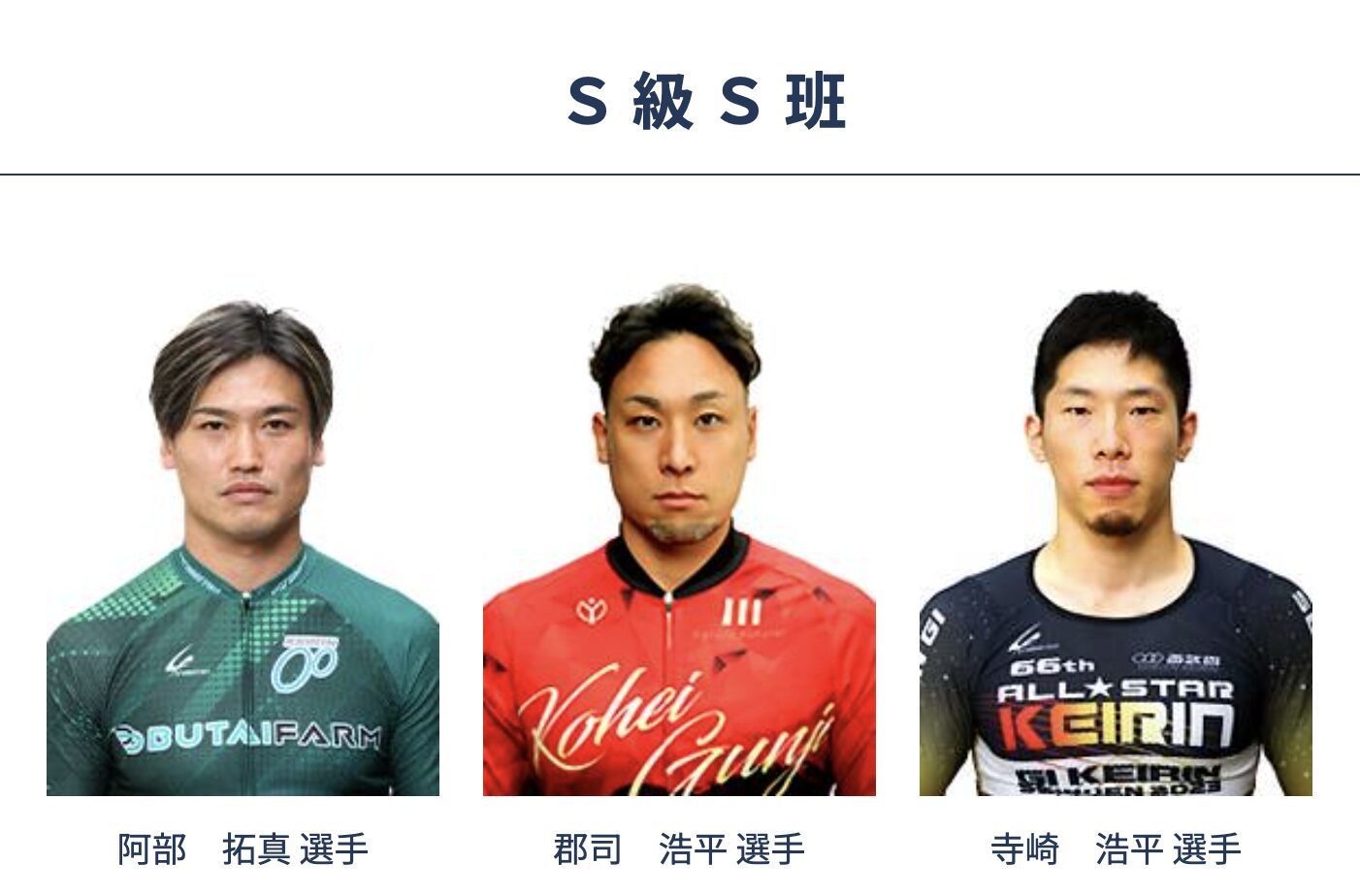 競輪　青森競輪場　みちのく記念競輪　2026年　出場選手　S級
