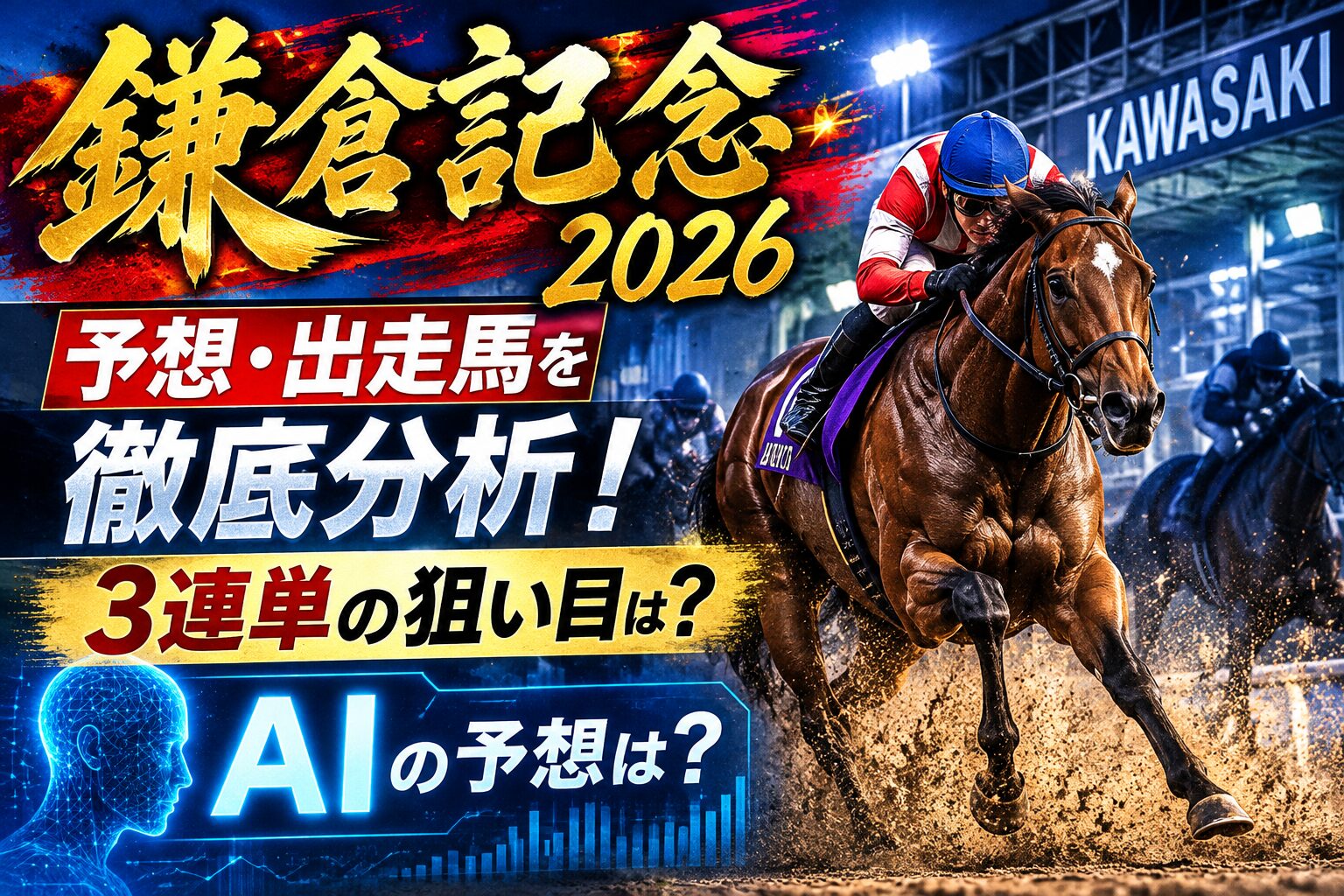 鎌倉記念2026の予想・出走馬を徹底分析!3連単の狙い目は?AIの予想は?