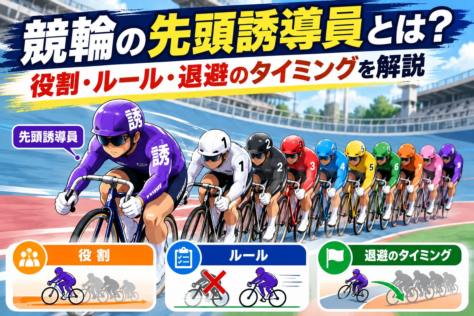 競輪の先頭誘導員とは？役割・ルール・退避のタイミングを解説